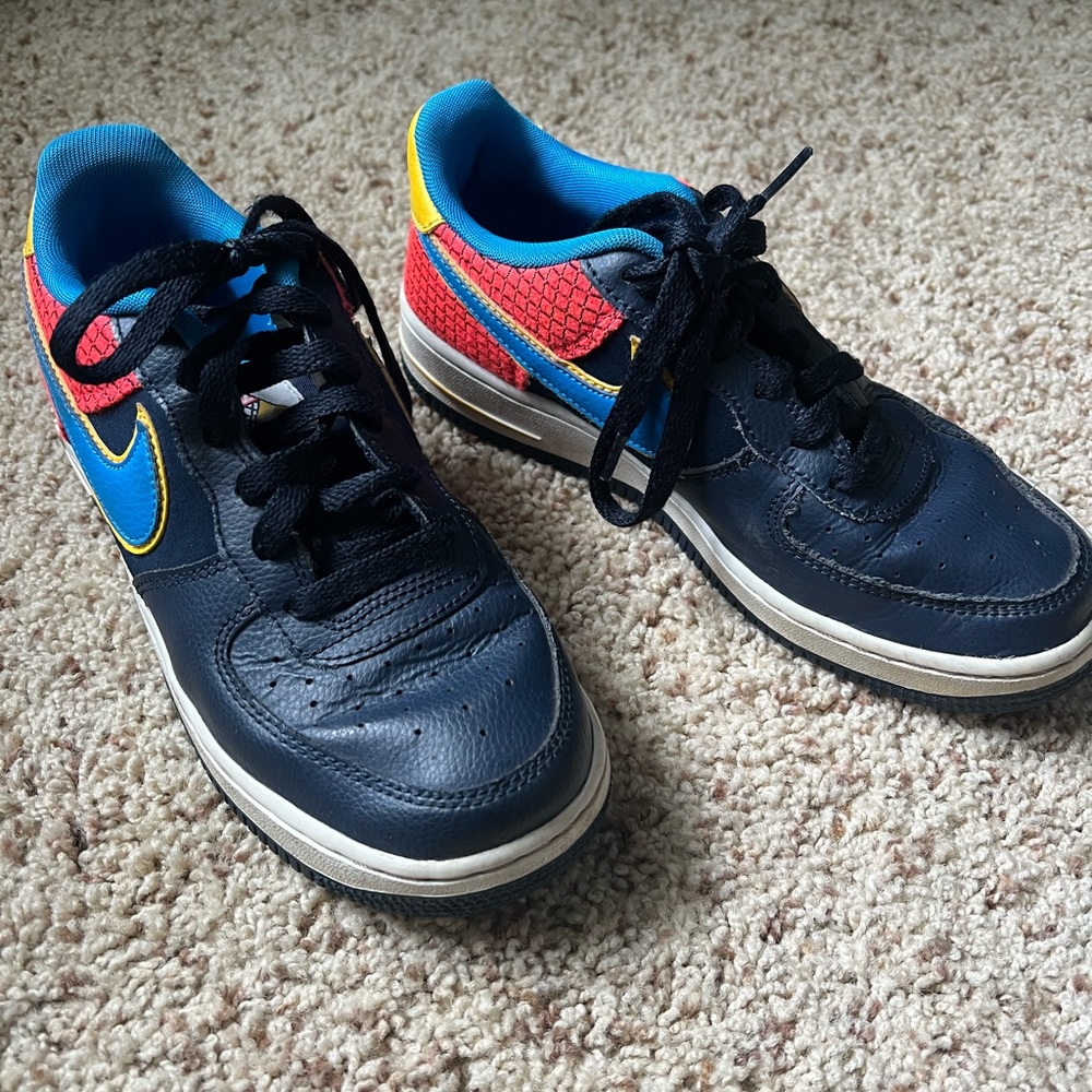 Nike Air Force 1 Youth Blue and Orange